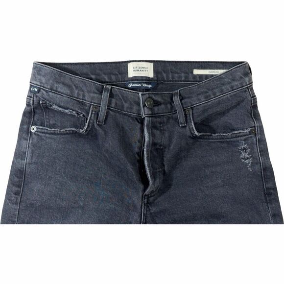 Citizens of Humanity Emerson Slim Boyfriend Jeans Gray Distressed 25 - Picture 6 of 8